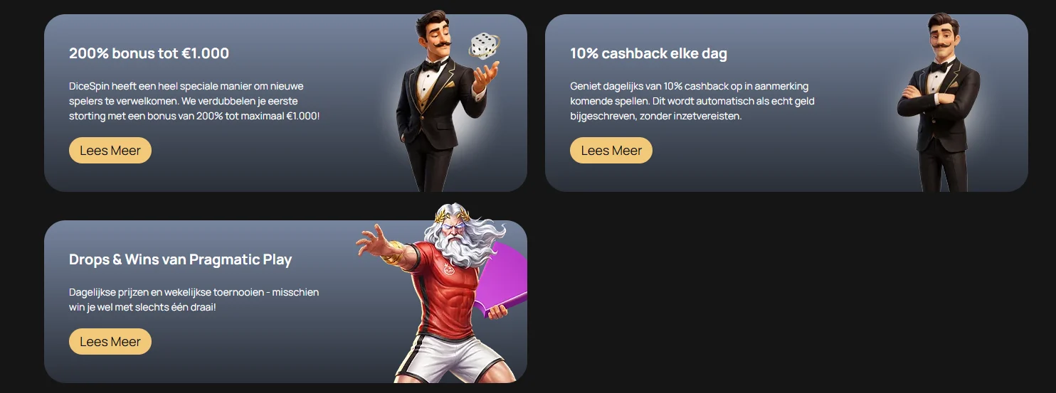 dicespin casino bonussen